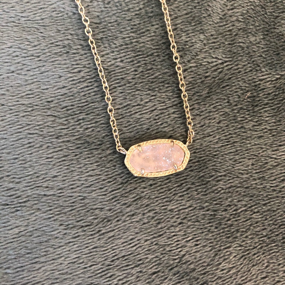Kendra Scott white / pink pendant necklace